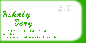 mihaly dery business card